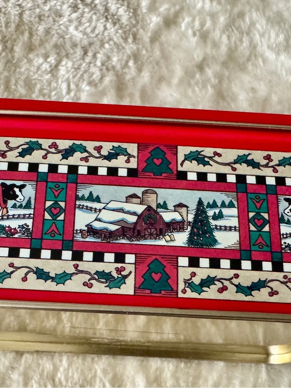 Vintage Farm Cow Scandinavian Decorative Tin Keller Charles of Philadelphia